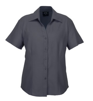 Ladies Oasis S/S Shirt:Charcoal